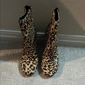 Leopard Print Ankle Boots